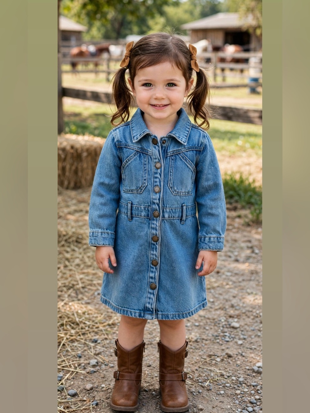 NWT Cotton on Denim button up dress- toddler 4T